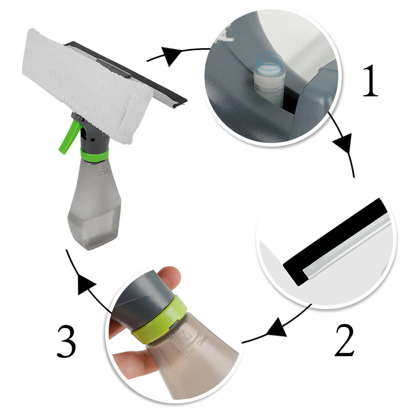 3 In 1 Multipurpose Hand-held Spray Glass Cleaner - Vie Best Shop