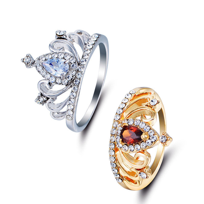 Trendy Crystal Crown Rings Jewelry for Women - Vie Best Shop