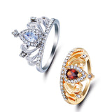 Trendy Crystal Crown Rings Jewelry for Women - Vie Best Shop