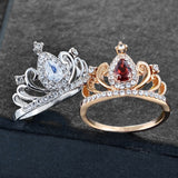 Trendy Crystal Crown Rings Jewelry for Women - Vie Best Shop