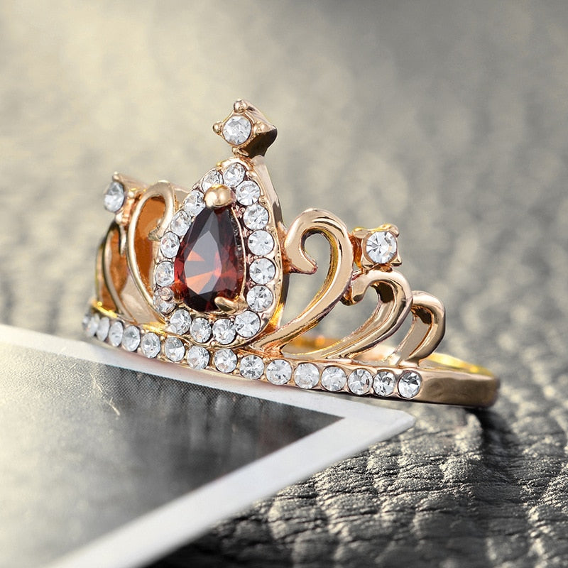 Trendy Crystal Crown Rings Jewelry for Women - Vie Best Shop