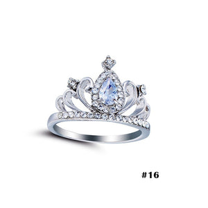 Trendy Crystal Crown Rings Jewelry for Women - Vie Best Shop