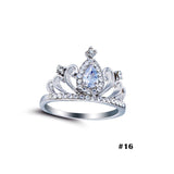 Trendy Crystal Crown Rings Jewelry for Women - Vie Best Shop