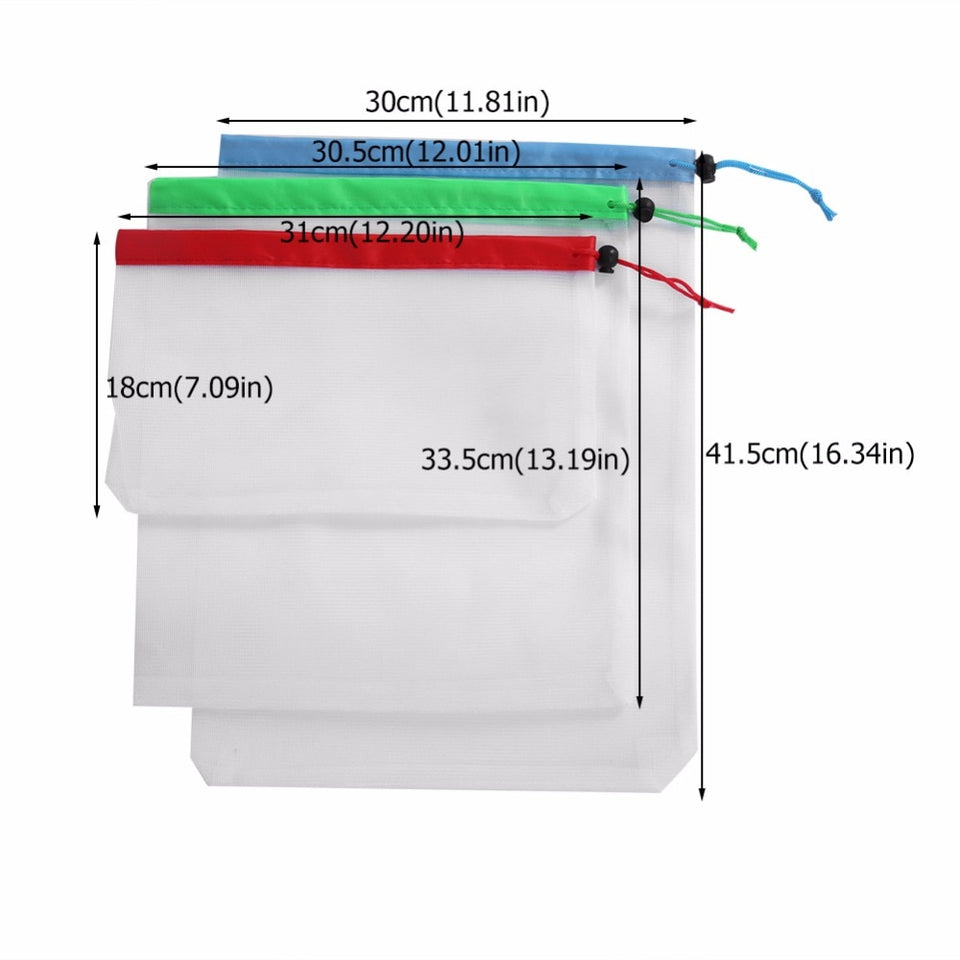 15pcs Reusable Mesh Produce Bags - Vie Best Shop