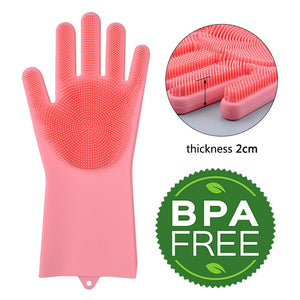 Kitchen Silicone Cleaning Gloves ( 1 Pair ) - Vie Best Shop