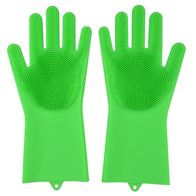 Kitchen Silicone Cleaning Gloves ( 1 Pair ) - Vie Best Shop
