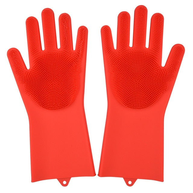 Kitchen Silicone Cleaning Gloves ( 1 Pair ) - Vie Best Shop