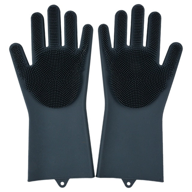Kitchen Silicone Cleaning Gloves ( 1 Pair ) - Vie Best Shop