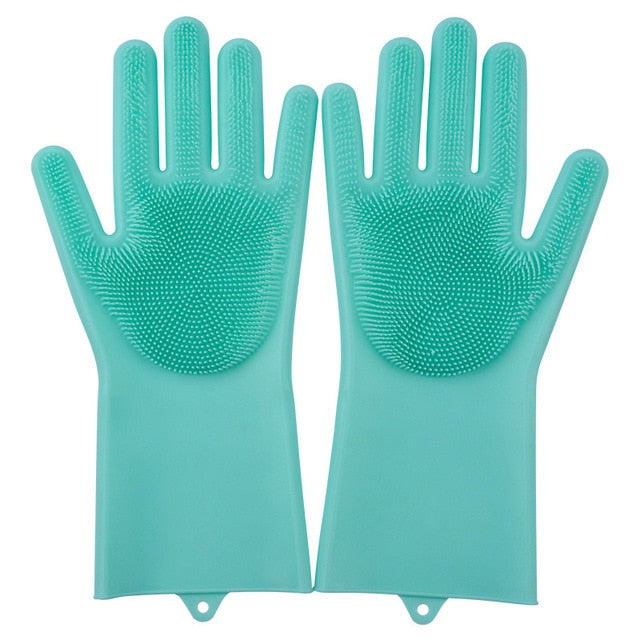 Kitchen Silicone Cleaning Gloves ( 1 Pair ) - Vie Best Shop