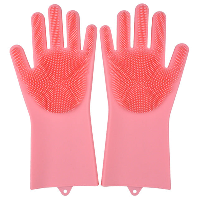 Kitchen Silicone Cleaning Gloves ( 1 Pair ) - Vie Best Shop