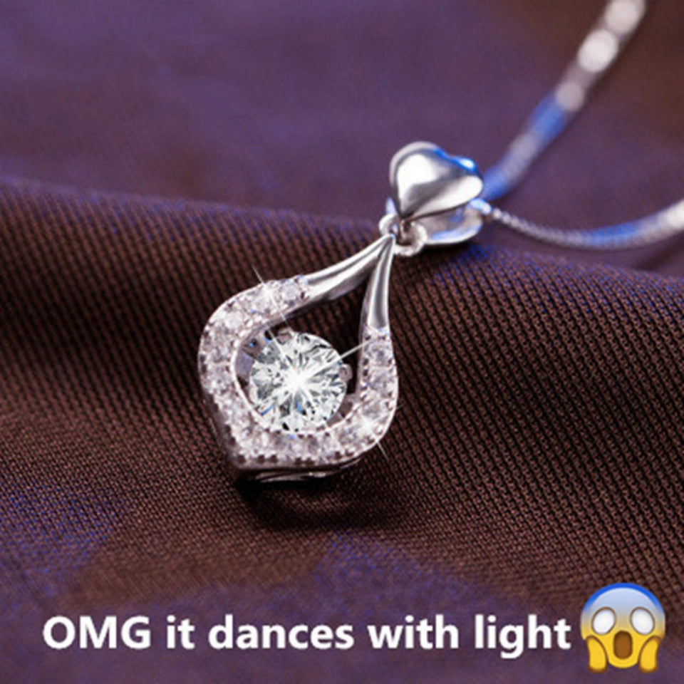Silver Pendants Sparkling Heart-Shaped For Women - Vie Best Shop