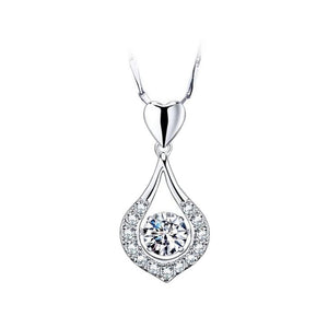 Silver Pendants Sparkling Heart-Shaped For Women - Vie Best Shop