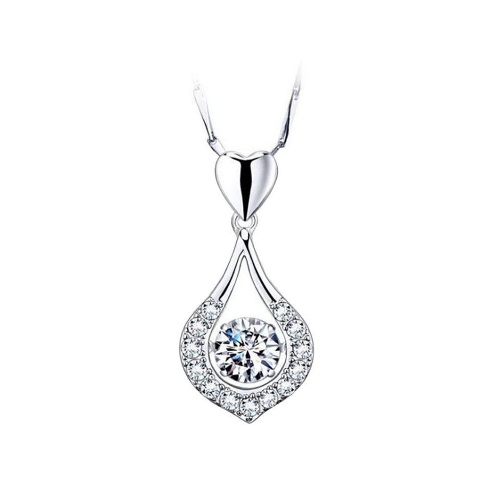 Silver Pendants Sparkling Heart-Shaped For Women - Vie Best Shop