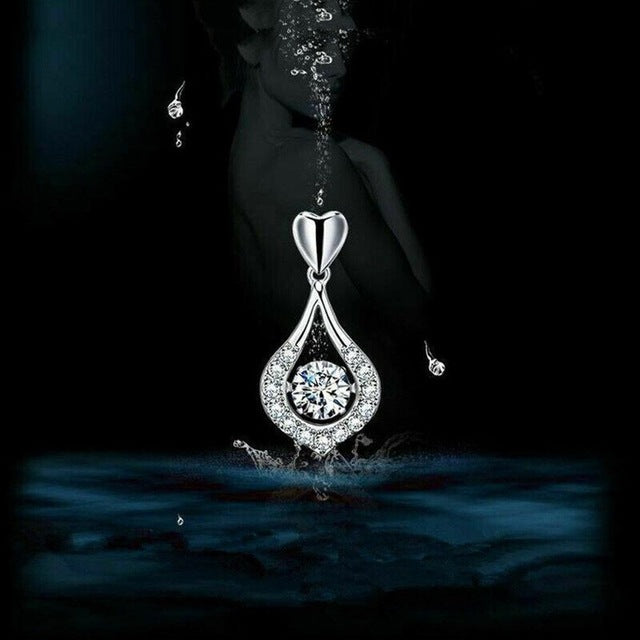 Silver Pendants Sparkling Heart-Shaped For Women - Vie Best Shop