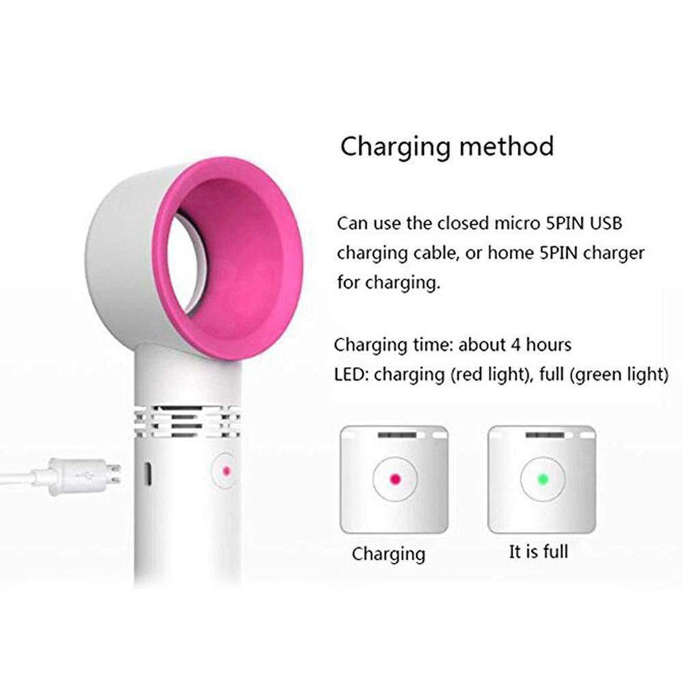 Portable Bladeless Hand Held Cooler Mini USB Fans - Vie Best Shop